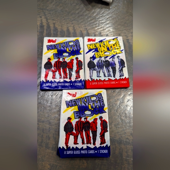 VINTAGE...Topps New Kids on the Block Trading Cards ..3 SEALED PACKS 1989 - Picture 1 of 4